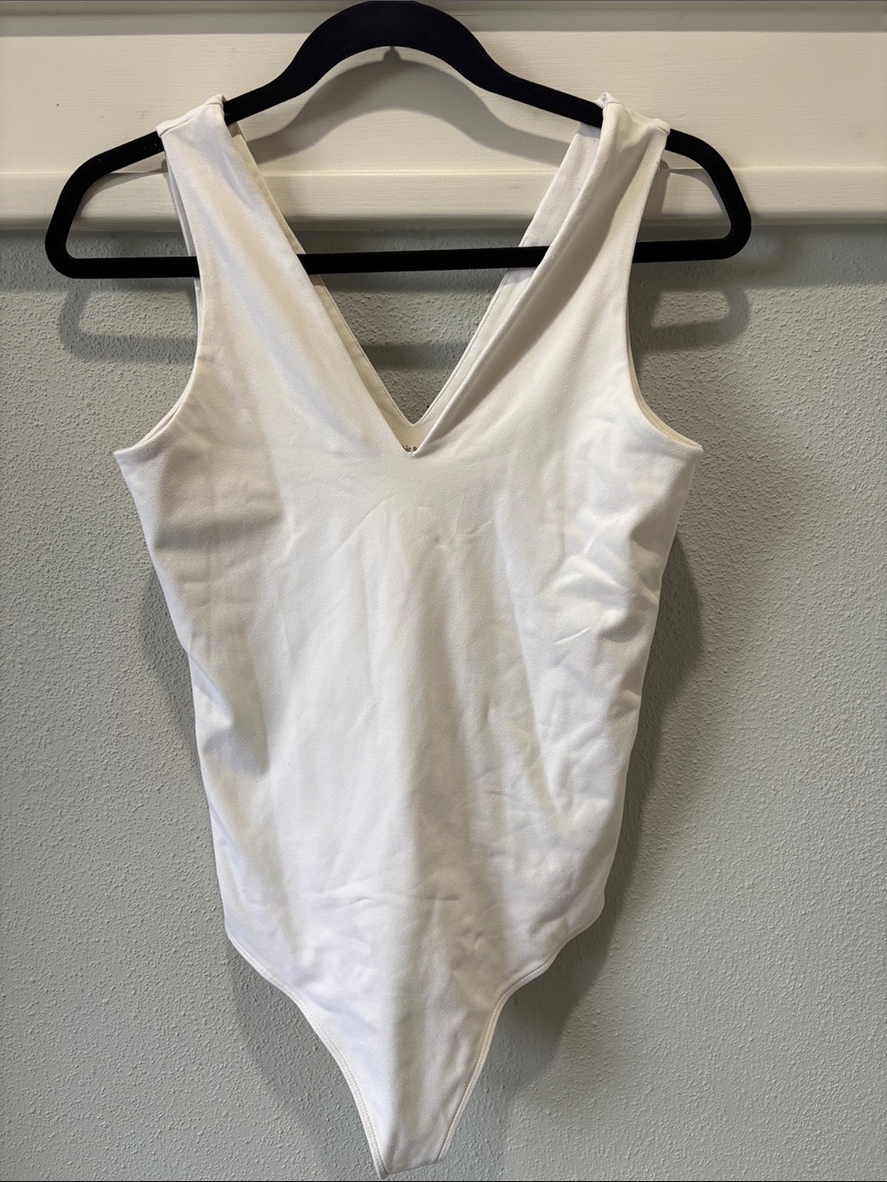 Abercrombie & Fitch White V-Neck Shapewear Bodysuit